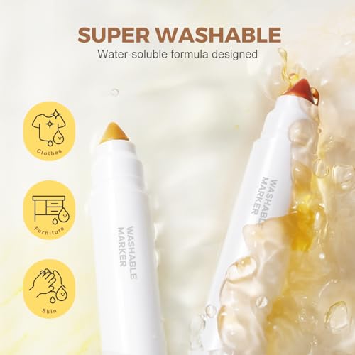 Image of Jar Melo Washable Markers for Kids Toddlers, Coloring Supplies, 24 Colors