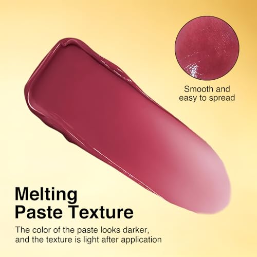 Image of evpct Plum Cherry Honey Lipstick Moisturizing Tinted Lip Balm for Old Women | Hydrating Formula Tinted Lip Oil Stick, Sheer Lightweight Softening, Shine Glowy Lipgloss Lips Color Tint Stain, Cruelty-Free