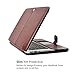 ZinMark 13 Inch Laptop Cover Leather Case, Compatible with 13.3 Inch MacBook Air A1369 and A1466, Anti-Scratched PU Leather - Brown