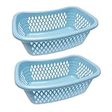 Wäschekorb Set 2 Stück – Leichter Wäschebehälter aus Kunststoff...