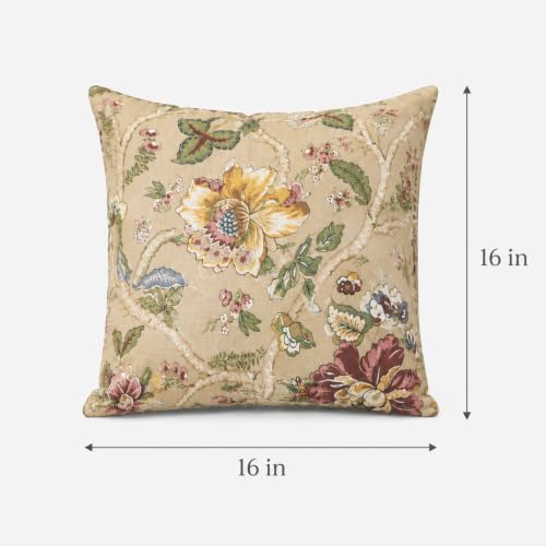 Image of Clasiko Cotton Cushion Covers Set of 5; 16x16 Inches; Floral Fushion
