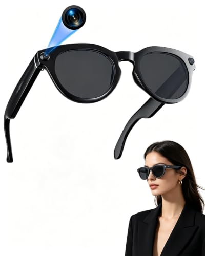 Lufor Smart Glasses with Camera, 1200P HD Video, Object Recognition, Open-Ear Audio, Real-Time Translation and Voice Assistant