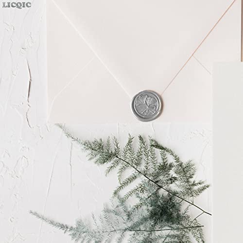 LICQIC Siegelwachs Set, Siegellack Set mit 300 Stück Sealing Wax, 1 Schmelzlöffel, 3 Teelichte, Wachsperlen Siegel für Einladungen, Karten, Umschläge, Weinpakete, Geschenkverpackungen