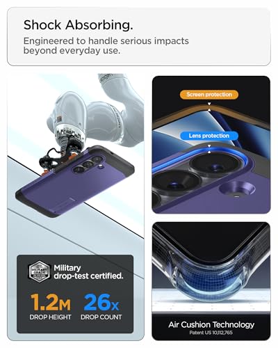 Image of Spigen for Galaxy S26 Case, Tough Armor MagFit [Kickstand] [Compatible with MagSafe] [Military-Grade Protection] - Ash Violet