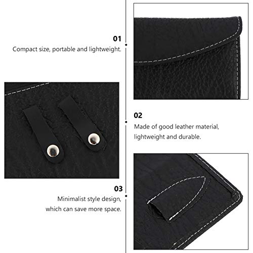 Angoily bolsa de tesoura preta bolsa de tesoura de barbeiro de tesoura estojo de tesouras suporte pa