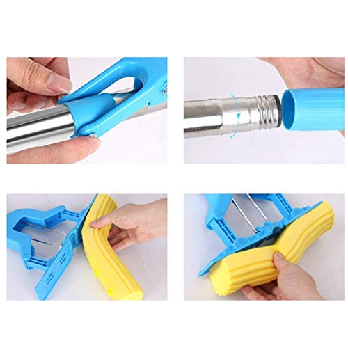 Vadrouille éponge absorbante balai lavage sol manche acier inoxydable