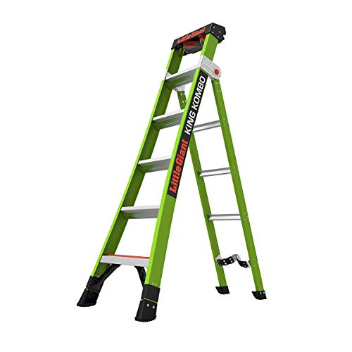 Little Giant Ladder Systems 13610-071 King Kombo 3-in-1 Ladder, 6 Ft, Gray