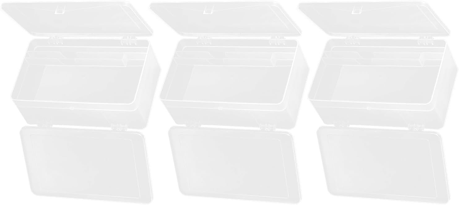 Nail Tool Organizer Box and Double Layer Design with Large Capacity 3pcs Featuring Precise Compartments Abs Manicure Storage Case for Effortless Organization and Easy Portability