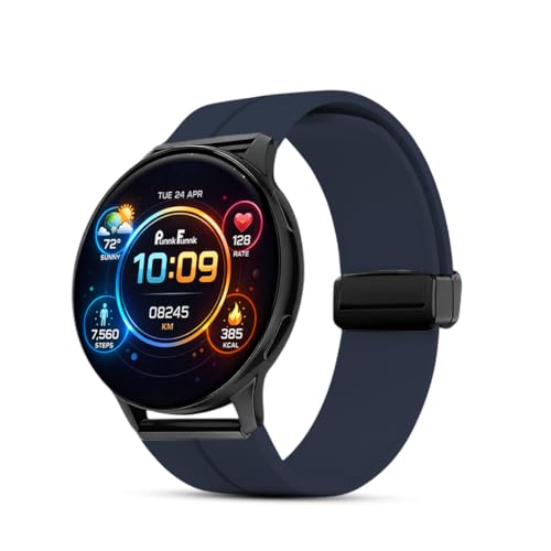 Image of PunnkFunnk Active 5 Smart Watch with 1.3 inch AMOLED HD Display | Bluetooth Calling, AI Voice Assistant, 100+ Sports Modes, Heart Rate & SPO₂ Tracking, IP68 Waterproof for Men & Women- (Dark Blue)