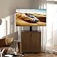 XINLEI TV Ständer TV Standfuss Schwenkba für 17-43 Zoll Fernseher oder Monitor, 3-stufig Höhenverstellbar Tisch-TV Standfüßer mit gehärtetem Glasfuß bis zu 40 kg, VESA max. 200x200 mm Universal