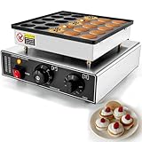 【CALIDAD PREMIUM】: Esta mini máquina para hacer tortitas comercial cuenta con un cuerpo de acero inoxidable de alta calidad apto para uso alimentario y una placa de aluminio fundido antiadherente. Es resistente y duradera, resistente a altas temperaturas, a prueba de humedad y a prueba de óxido