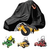Zero-Turn Lawn Mower Covers,Waterproof Outdoor Riding Mower Cover,Fits up to 60' Decks Rider Lawnmower Tractor Storage Cover,Durable Anti-UV 210D Polyester,Reflective Strips -79'Lx47'Wx55'H