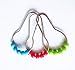 yueton 12pcs Colorful Acrylic Plastic Beads Rolling Ball Shower Curtain Hooks, Shower Curtain Rings, Roller Glide Rings