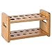 Lily's Home Bamboo Test Tube Vial Shot Glasses Holder Rack, Great as Pen Stand, Made from Bamboo with Built-In Handle, Rack Only, Glass Tubes NOT Included, 12 Tube Capacity (7/8
