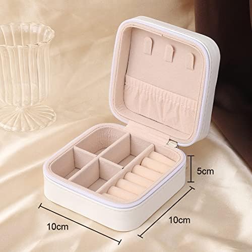 GONDNOWS Jewelry Box Organizer Small Travel PU Leather Jewelry Organizer Ring Earrings Necklace Bracelet Jewelry Gift Box