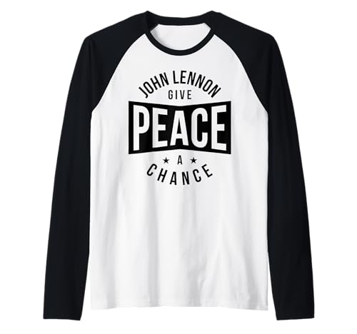 John Lennon - Give Peace a Chance Raglan Baseball Tee