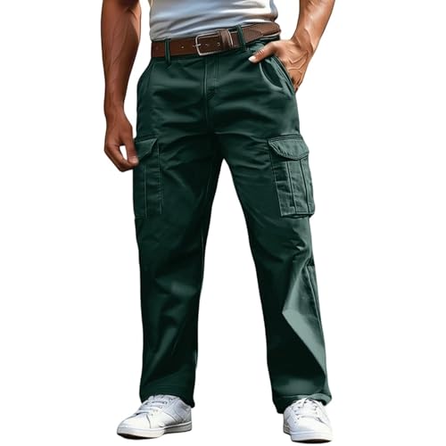 Men's Casual Cargo Pants Comfortable Loose Fit Workwear Trousers Durable Stretch Fabric Perfect for Outdoor Daily
