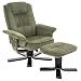 Produktbild IDIMEX Relaxsessel Charly mit Hocker grün - TV Sessel mit Verstellbarer Rückenlehne, Wohnzimmersessel mit Seitenfach und Beinablage, Loungesessel aus Kordstoff