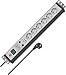 Produktbild Brennenstuhl Premium-Line, Steckdosenleiste 6-fach mit Überspannungsschutz (3m Kabel und mit Schalter - in 19" Format, Made in Germany) schwarz/grau