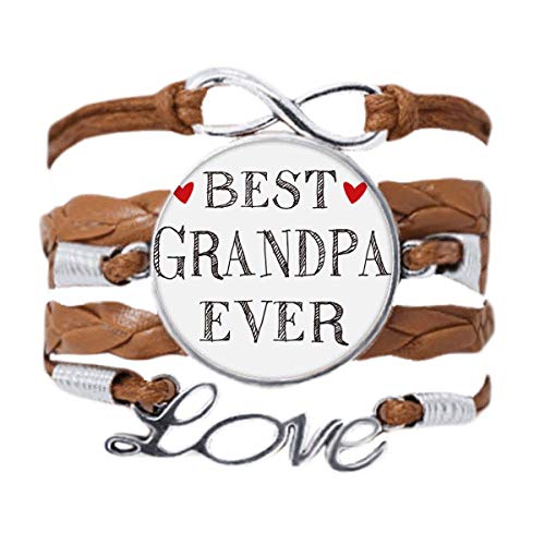 Bracelet grand-père corde tordue cuir noir bijou homme