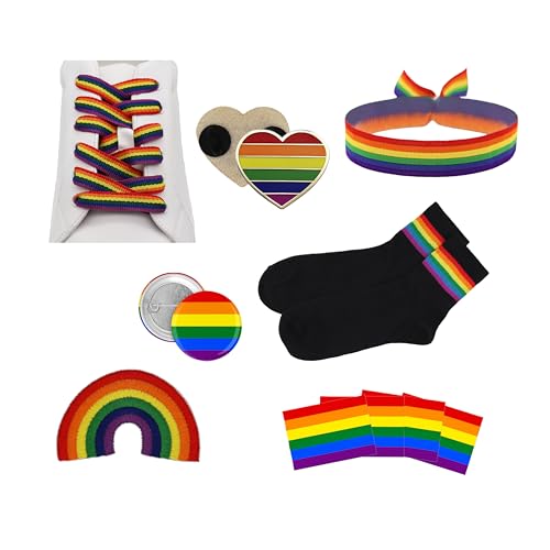Drapeaux arc-en-ciel lot de 7 pour remplacer vos emblèmes décolorés par le soleil