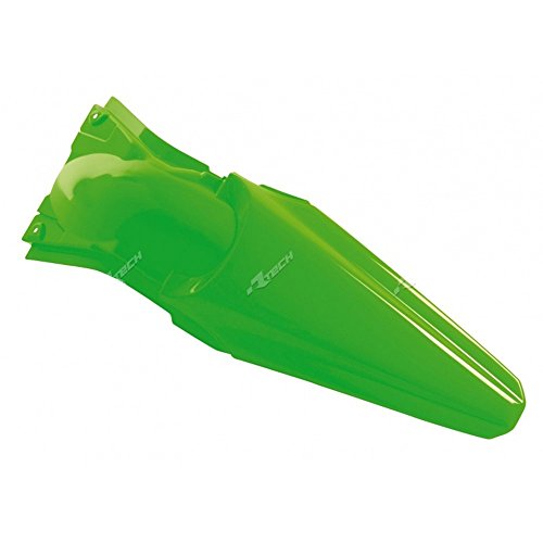 Garde-boue arrière RACETECH vert fluo Kawasaki KX-F plastique moto cross plaque garde boue