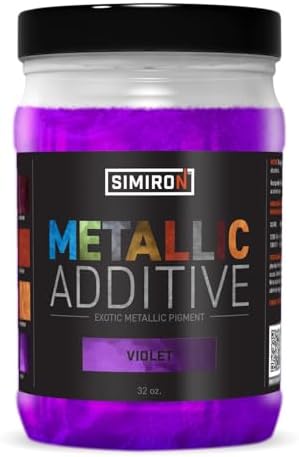 Metallic Additive Pigment Powder for Epoxy Resin/Casting Resin - Resin Art Supplies- Epoxy Floors - Metallic Pigment Powder for Makeup - Non-Toxic (Violet, 32 oz)