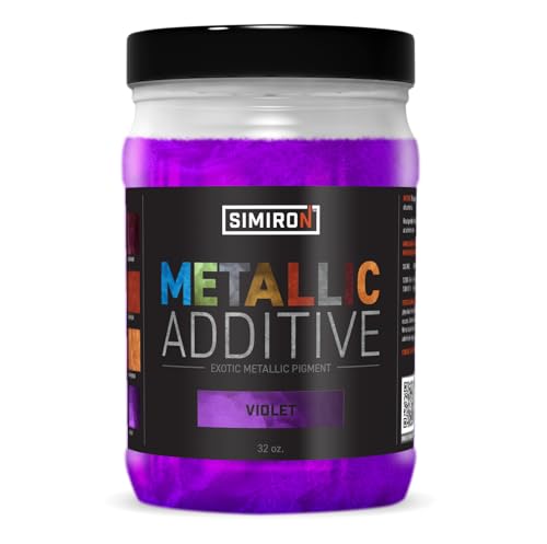 Metallic Additive Pigment Powder for Epoxy Resin/Casting Resin - Resin Art Supplies- Epoxy Floors - Metallic Pigment Powder for Makeup - Non-Toxic (Violet, 32 oz)