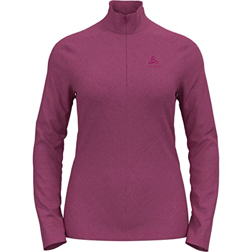 Odlo Fleecepullover Damen Roy I Midlayer mit Halbreißverschluss I Langarm Wandershirt