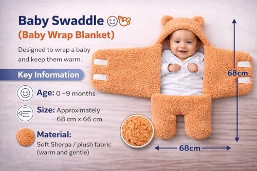 Image of BRANDONN Baby Blanket Newborn Carry Nest | Soft & Breathable Lounger for Newborn | Portable Bedding for Supervised Rest & Travel | Lightweight Infant (0-9 Months)