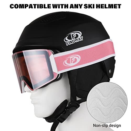 Findway Skibrille für Herren und Damen Snowboardbrille mit UV-Schutz