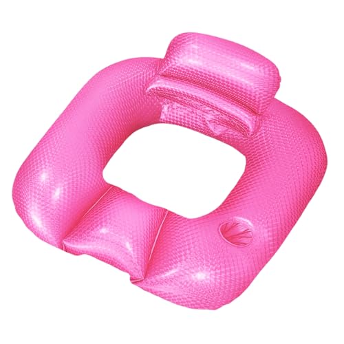 Flotador Para Tumbonas De Piscina - Tumbona Flotante De PVC, Sillón Reclinable Para Piscina Con Portavasos | Cama Flotante De 35,43x31,5x15,75 Pulgadas Para Adultos, Relajación Al Aire Libre, Playa, P