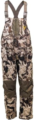 HOT SHOT Men’s Elite Camo Hunting Bib, Waterproof Men’s Camouflage Overalls, Insulated All-Day Cold Weather Hunting Clothes