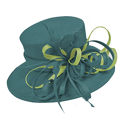 Chapeau large bord bleu roi taille unique pour sublimer une coiffure de mariage