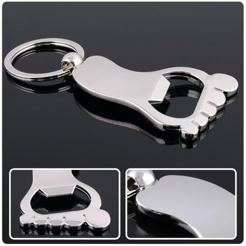 Ouvre-bouteille porte-clés en métal compact facile à utiliser - 5