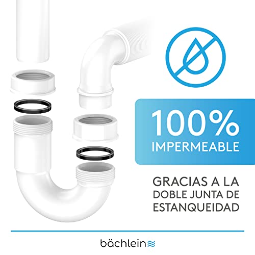 Miniatura 2 de Bächlein Sifón Tubular Flexible Para Fregadero, Trampa De Olores Con Conexión De Aparato Simple, G 1 1 2