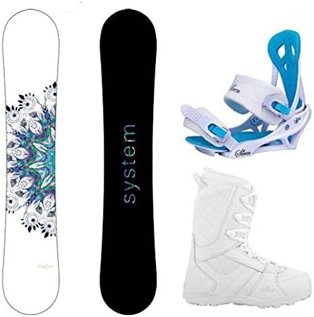 Package-System Flite Women's Snowboard-149 cm-Siren Mystic Bindings-Siren Lux Women's Snowboard Boots-8