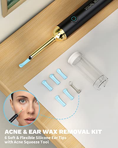 Kaugic Ear Wax Removal Tool Camera - Premium Ear Cleaner With Camera - Earwax Remover Tool With 8 Pcs Ear Picker Set - Otoscope With 1080P 500W Hd Waterproof Ear Camera For Iphone & Android #TOP3