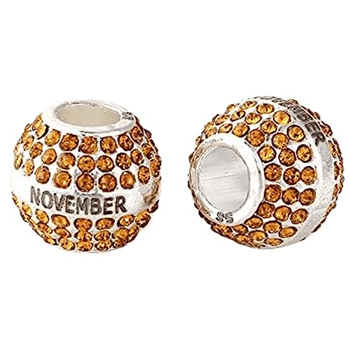 Sexy Sparkles Birthday Birthstone With Month Charms For Snake Chain Charm Bracelet (November) #TOP1