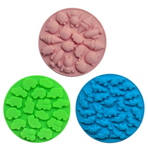 Silicone Gummy Candy Molds (Bear/Dinosaur/Car)