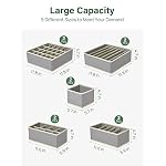 Kootek 10 Pack Drawer Organizer Clothes, 92 Cell Foldable Dresser Organizer - Image 2
