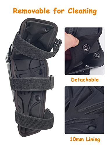 image for RIDBIKER Motorcycle Knee Shin Guards, Long Leg Protection Crash Proof 