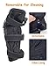 Motorcycle Shin Guards Protective Gear Leg Armor Dual Axis Pivoting Knee Hard Collision Avoidance Knee Shin Guard Add Impact Foam (Regular, Black)