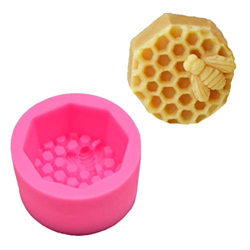 HEMOTON Moldes de sabonete em forma de favo de mel de abelha, moldes hexagonais de silicone em forma