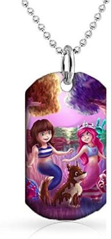 Mermaid Mondays Dog Tag with 30 inch Ball Chain Included. Your Favorite Youtubers stacyplays and Amylee33