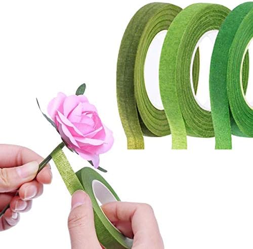 Allazone 10 Kinds Floral Arrangement Tool Kit Floral Tape Stem Wrap Floral Tapes, 26 Gauge Stem Wire and Floral Wire Cutter for Florist Making Beautiful Bouquet Arrangement