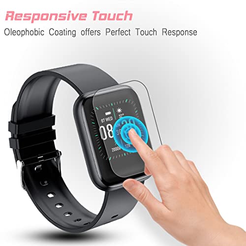 Image of FCS smart watch screen guard membrane for Fastrack Reflex Play| Ultrathin 0.125mm flexible screen protector TPU membrane | Edge to Edge Coverage | Pack of 3