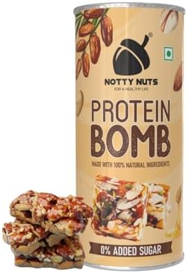 Notty Nuts Crunchy Date Bites 200g I Dates Barfi Made with Dates, Pista, Cashews, Almonds, Honey and Pure Ghee I Dry Fruits Nuts | Energy Booster | Healthy, Tasty & Fresh Indian Sweet | No Added Sugar