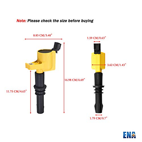 Ena Heavy Duty Set Of 8 Ignition Coil Pack Compatible With Ford Mercury Lincoln Duty Expedition Explorer F-150 F-250 F-350 Mountaineer Navigator V8 V10 4.6L 5.4L 6.8L Replacement For Dg511 C1541 Fd508 #TOP5