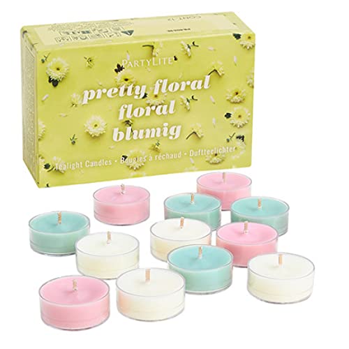 Partylite 12-Piece Tealight Sampler, Fragranced Tea Light Candles Gift Set (Pretty Floral) #TOP25